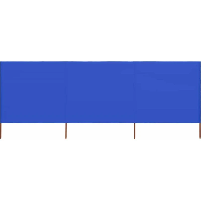 vidaXL 3-panels læsejl 400x120 cm azurblå