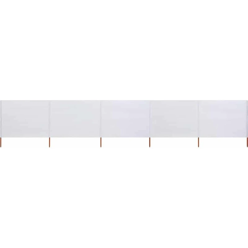 vidaXL 5-panel læsejl 600x80 cm sandhvid