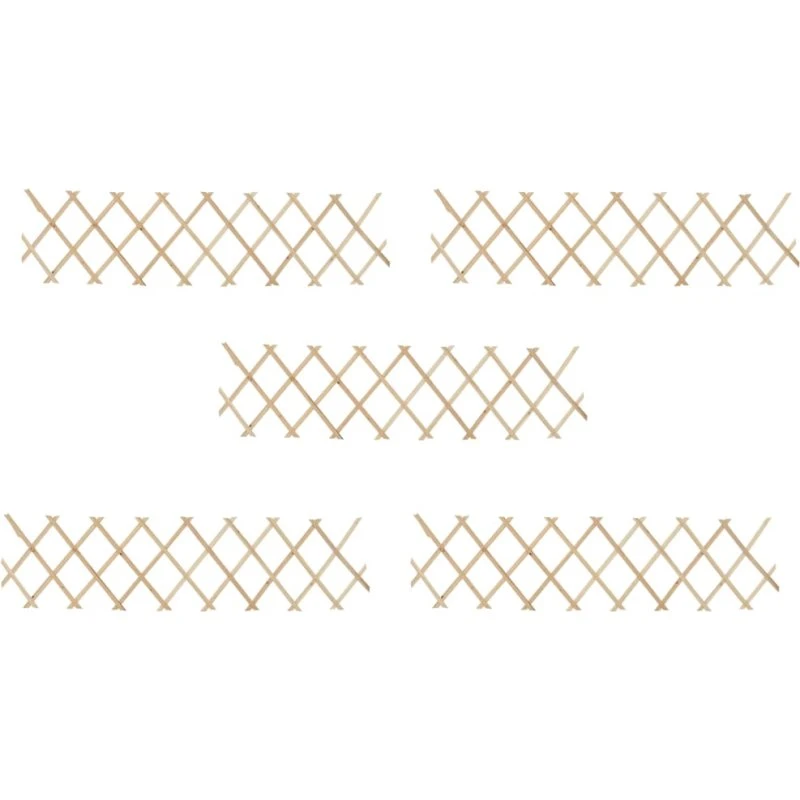 vidaXL espalierhegn 5 stk. 180x30 cm massivt fyrretræ