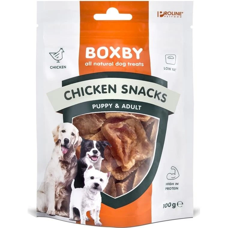 Boxby Chicken Snacks 100 g - proteinrige hundegodbidder