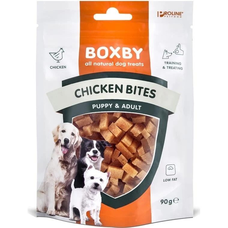 BOXBY Chicken Bites 90 g kornfri hundesnack