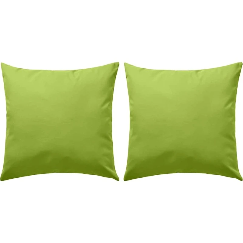 vidaXL udendørspuder 2-pak 45 x 45 cm, æblegrøn