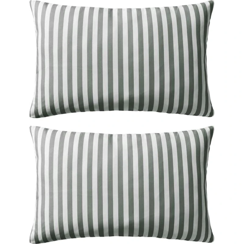 vidaXL udendørspuder 2 stk. 60 x 40 cm – grå stribe
