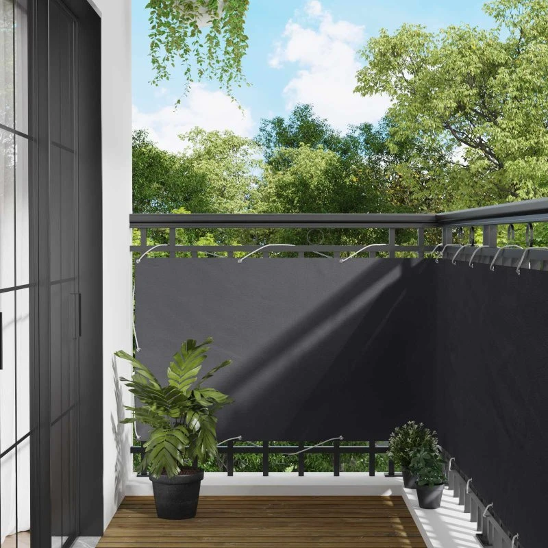 vidaXL Altanskærm Antracit 100 x 200 cm Oxford-stof