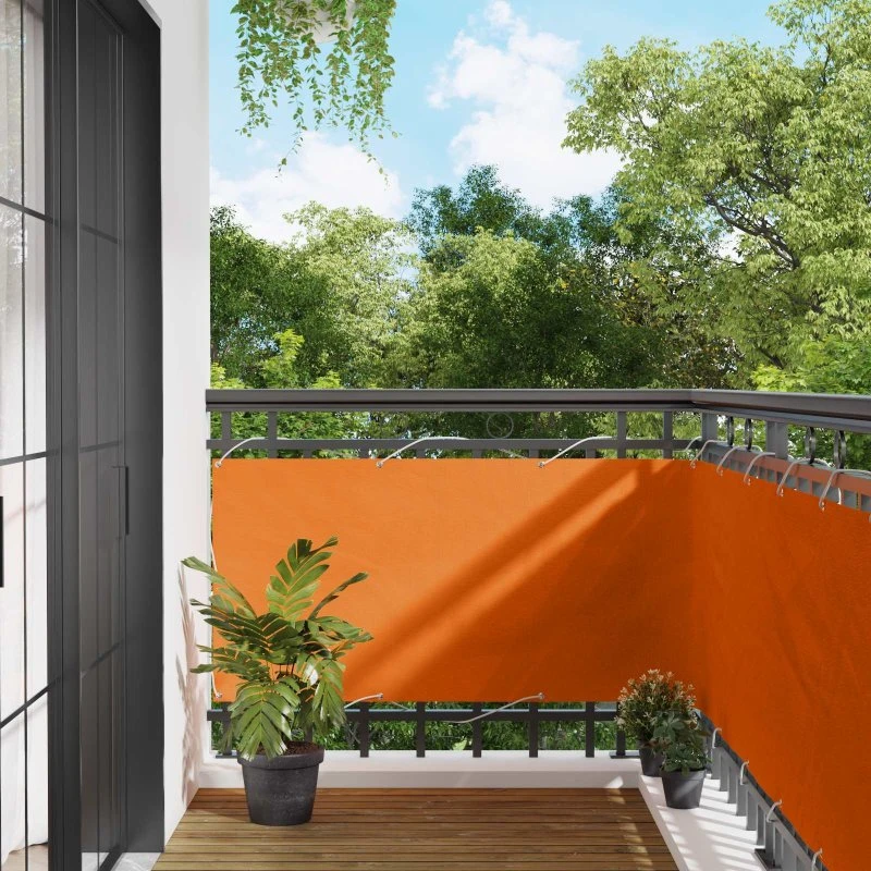 vidaXL Altanskærm Orange 75 x 200 cm PU-belagt Oxford