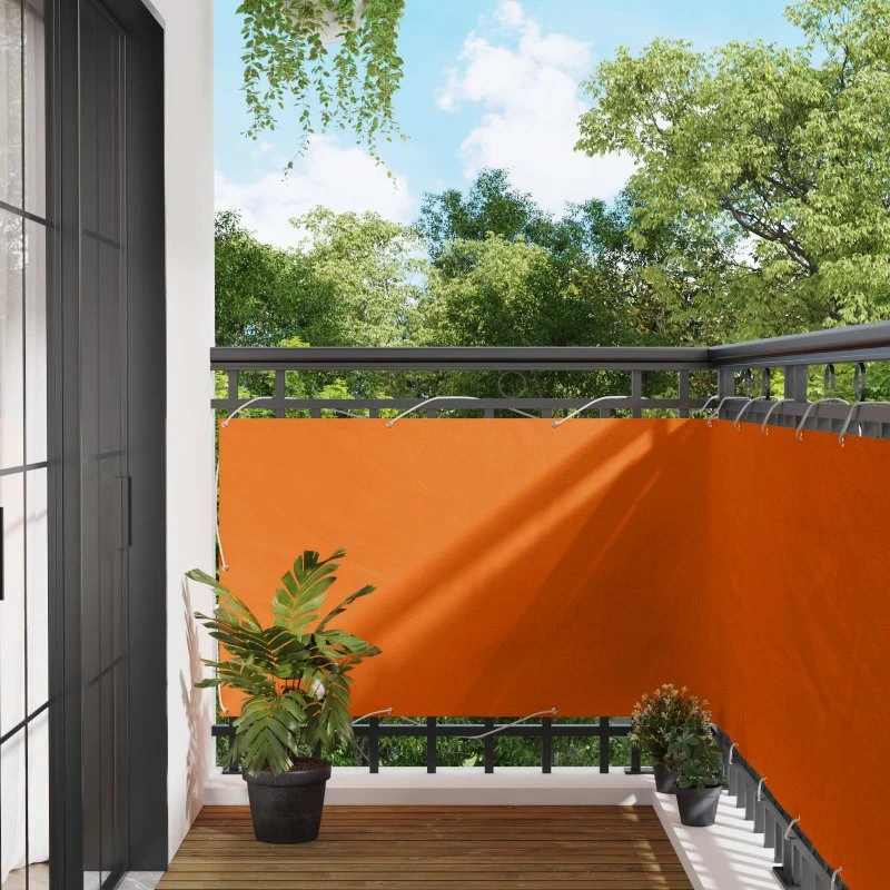 vidaXL Altanskærm 100x800 cm Orange Oxford stof