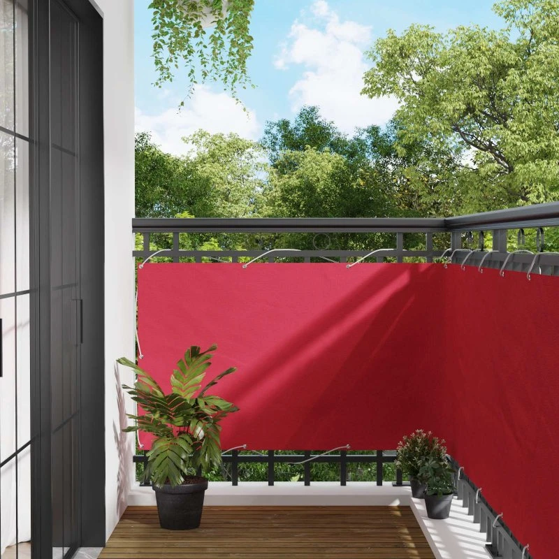 vidaXL Altan Skærm Bordeaux 90x200 cm Oxford-stof