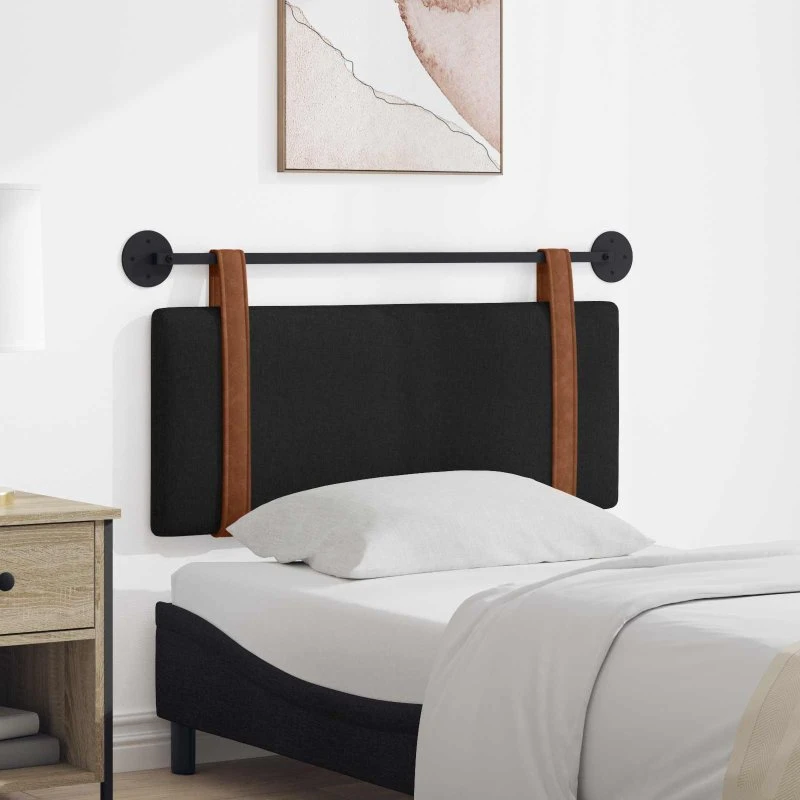 vidaXL Hængende Hovedgavl 110x55x5 cm Sort Antik PU