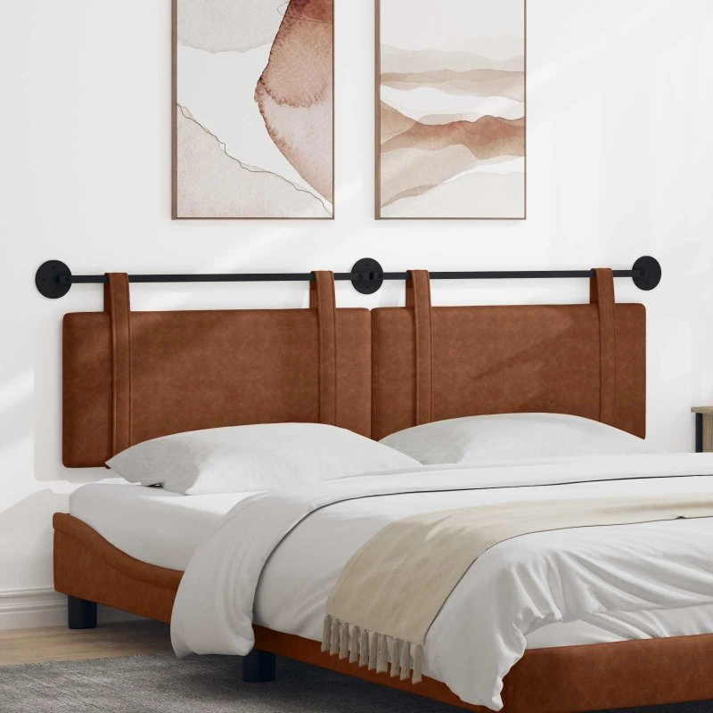 vidaXL Hængende Hovedgavl Antik Brun PU 170x55x5 cm