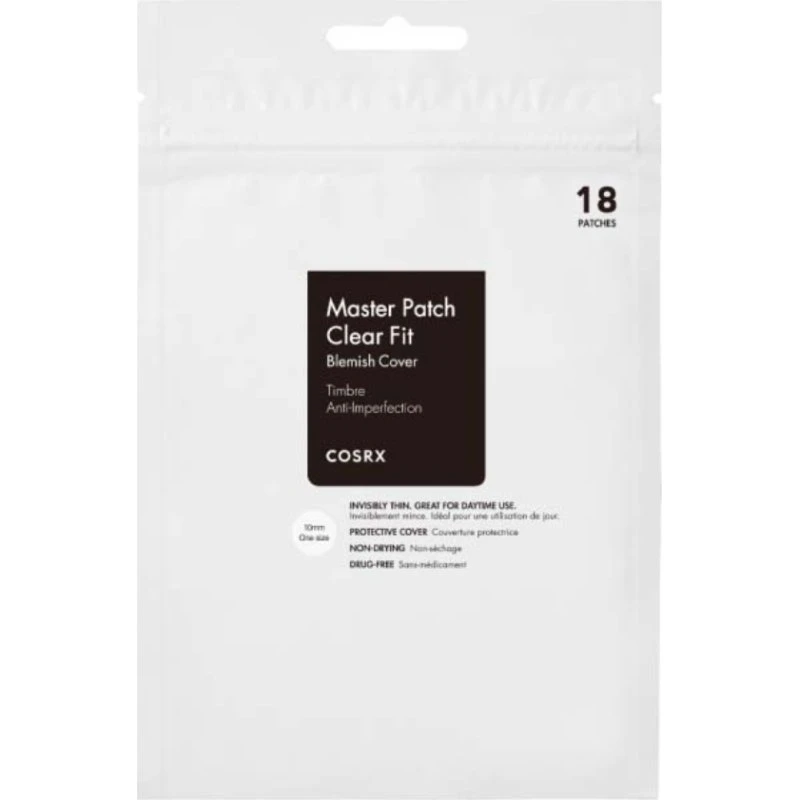 Cosrx Master Clear Fit Renseplastre 18 stk (Clear 10×11 mm)