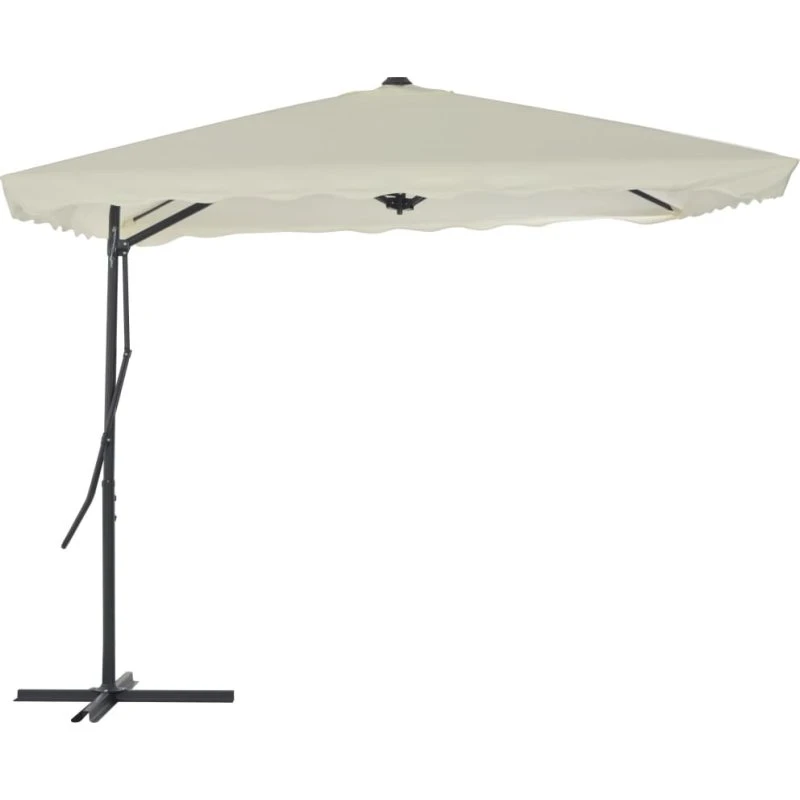 vidaXL parasol 250x250 cm stålstang sandfarvet