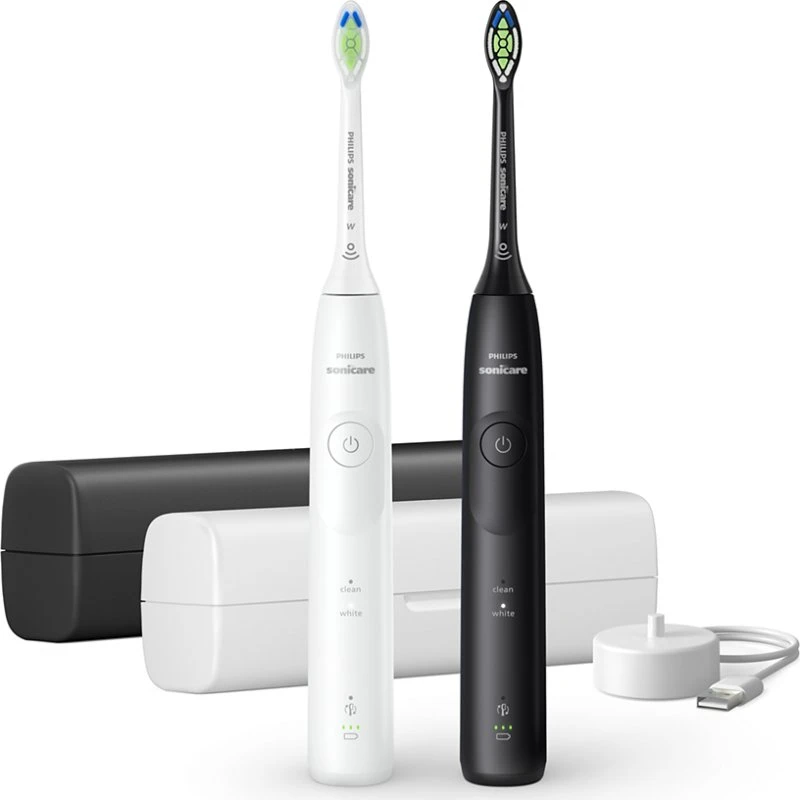 Philips Sonicare Series 5500 HX7119/02 - 2 håndtag (hvid/sort)