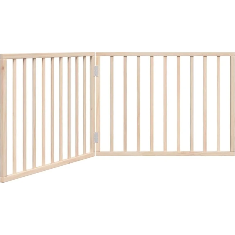 vidaXL hundegitter 2 paneler 160 cm poppeltræ