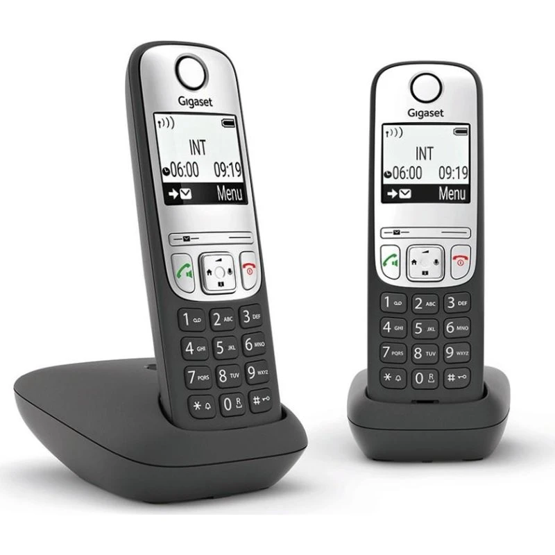 Gigaset A690 Duo trådløs fastnettelefon, sort/sølv