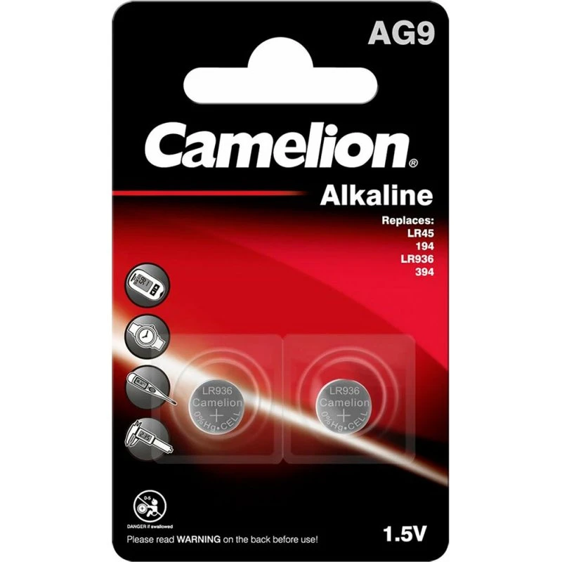 Camelion LR936 (AG9/LR45) 1,5V knapcelle – 12 stk
