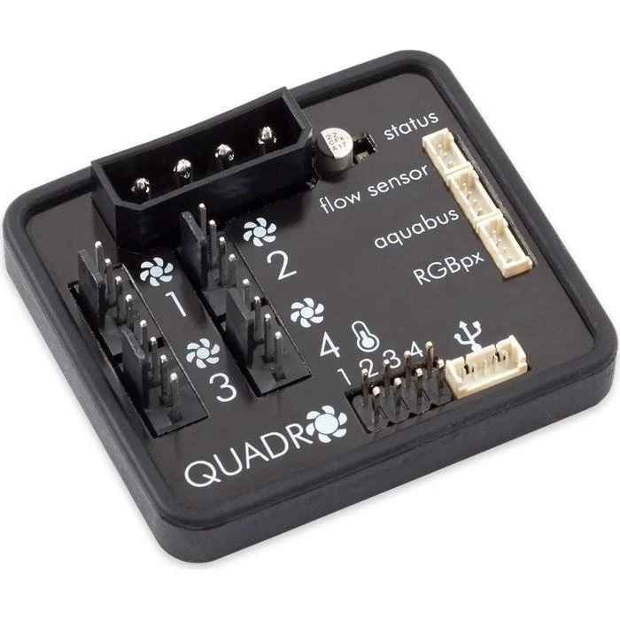 Aqua Computer QUADRO PWM blæserstyring (sort)