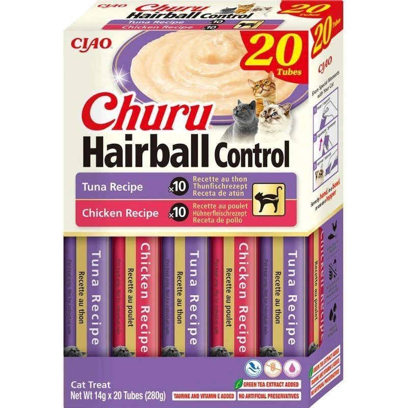 INABA Churu Hairball Control tun & kylling 20×14 g