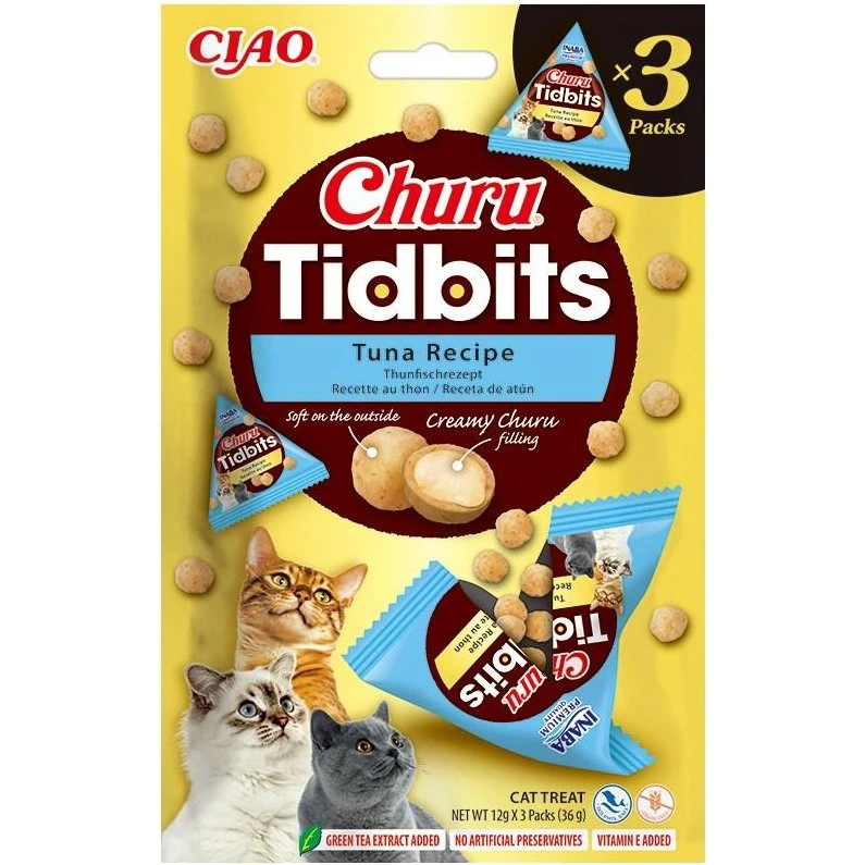 INABA Churu Tidbits Tun 3×12 g kattegodbidder