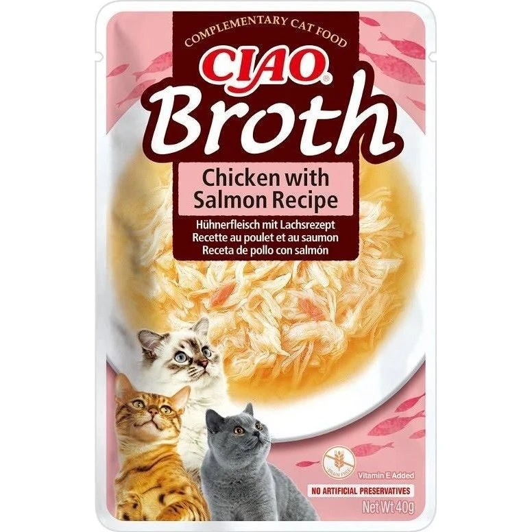 INABA Ciao Broth kylling & laks 40 g