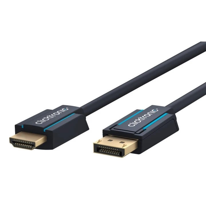 ClickTronic DisplayPort til HDMI aktiv kabel 10 m, 4K@60Hz