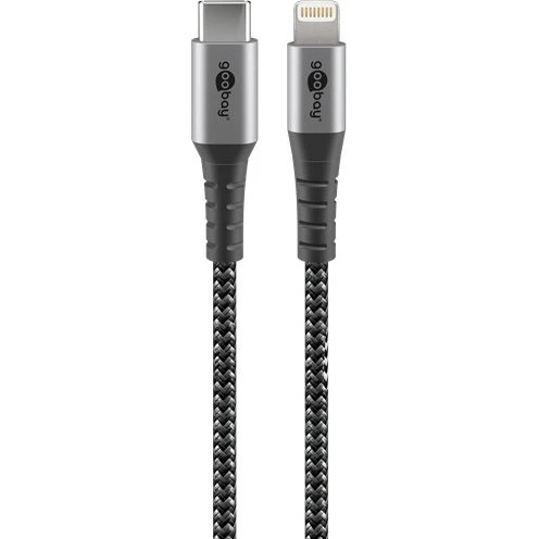 Goobay USB-C til Lightning-kabel 50 cm flettet MFi