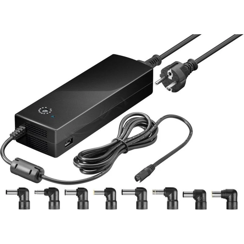 goobay Universal netadapter 12–24V DC 132W (8,5A) + USB