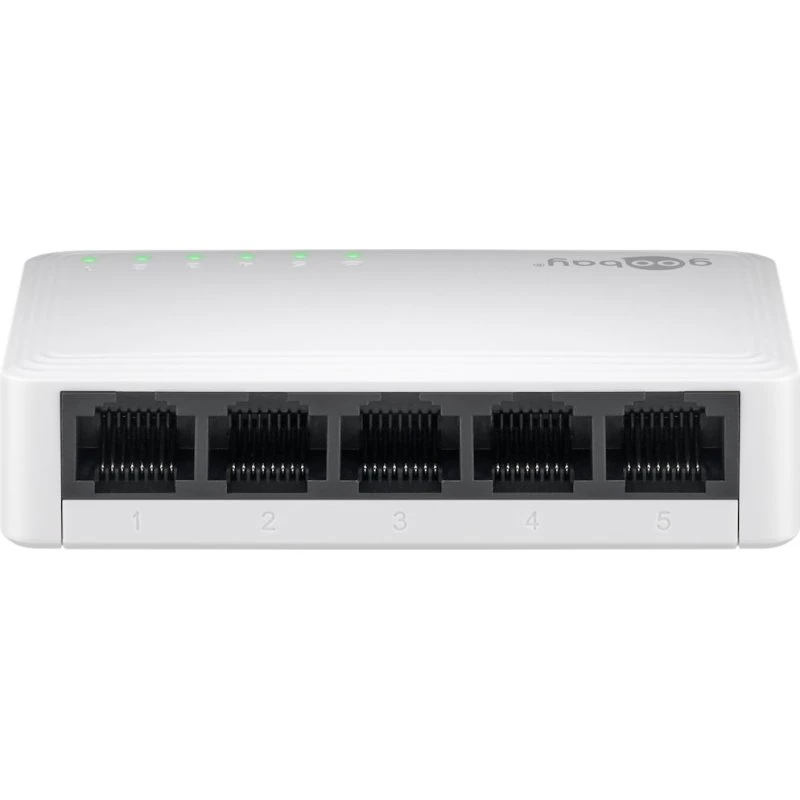 Goobay 5-port Gigabit switch uadministreret, hvid