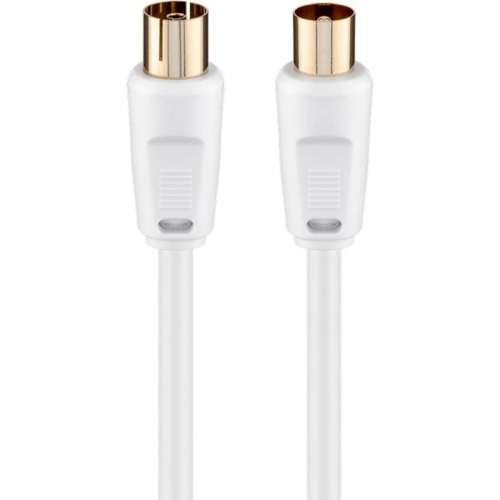 Goobay Antennekabel 7,5 m (80 dB) dobbeltskærmet, hvid