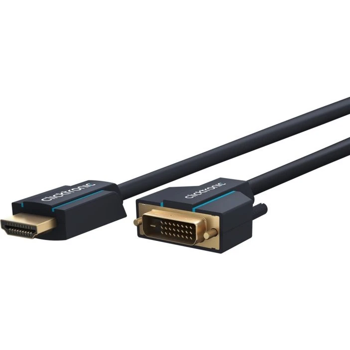 ClickTronic HDMI↔DVI-D adapterkabel 7,5 m (WQXGA@60Hz)