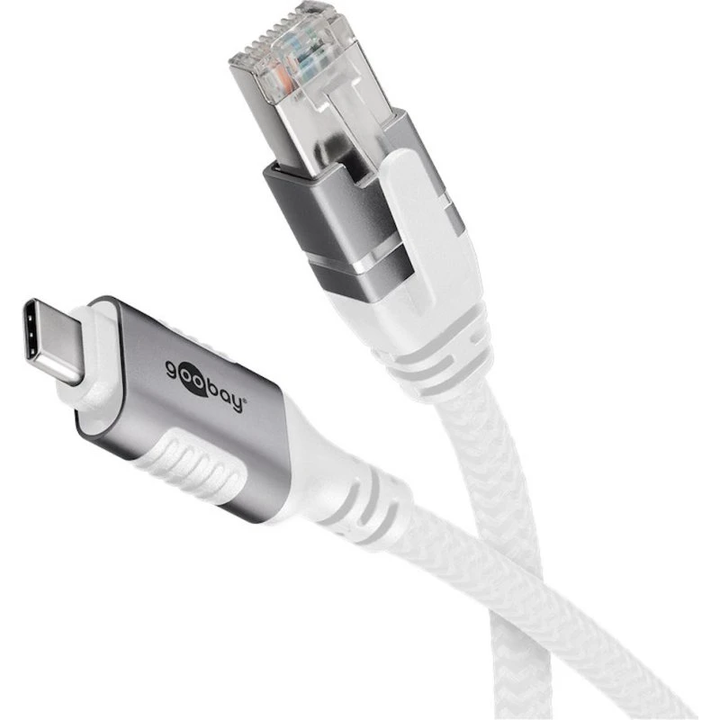 Goobay USB-C 3.1 til RJ45-netværkskabel 5 m CAT6 Hvid