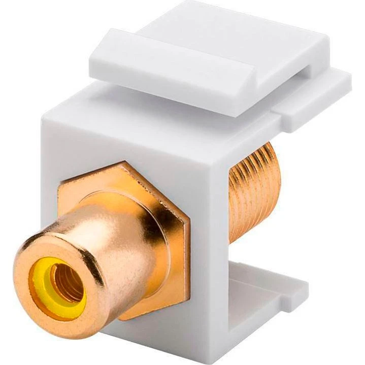 Goobay Keystone RCA hun (gul) til F-hun