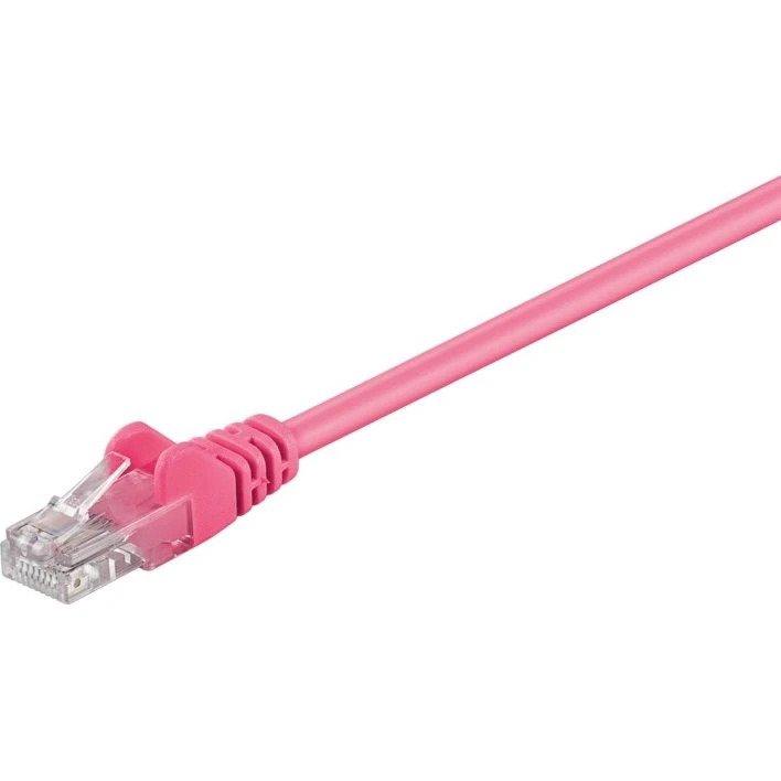 Goobay CAT5e U/UTP patchkabel 10 m, magenta, RJ45 (CCA)