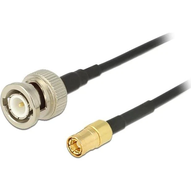 DeLOCK antennekabel BNC han → SMB han RG-174 1 m sort