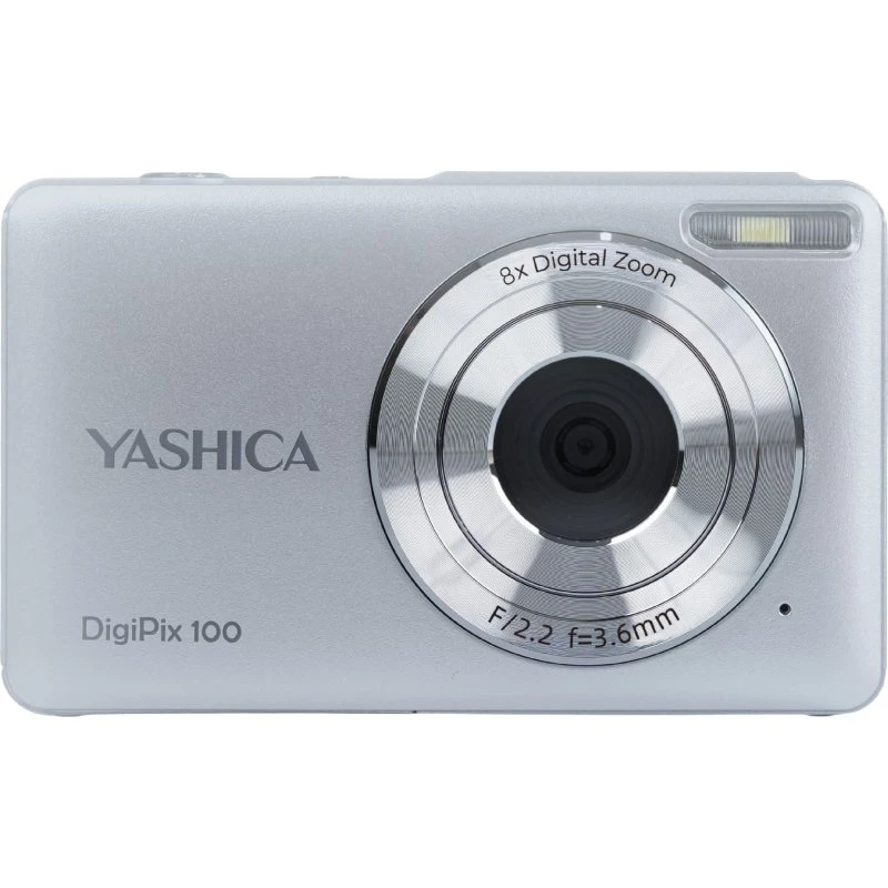 Yashica DigiPix 100 Digitalkamera, 8MP, 2,4" IPS, 8x zoom - Sølv
