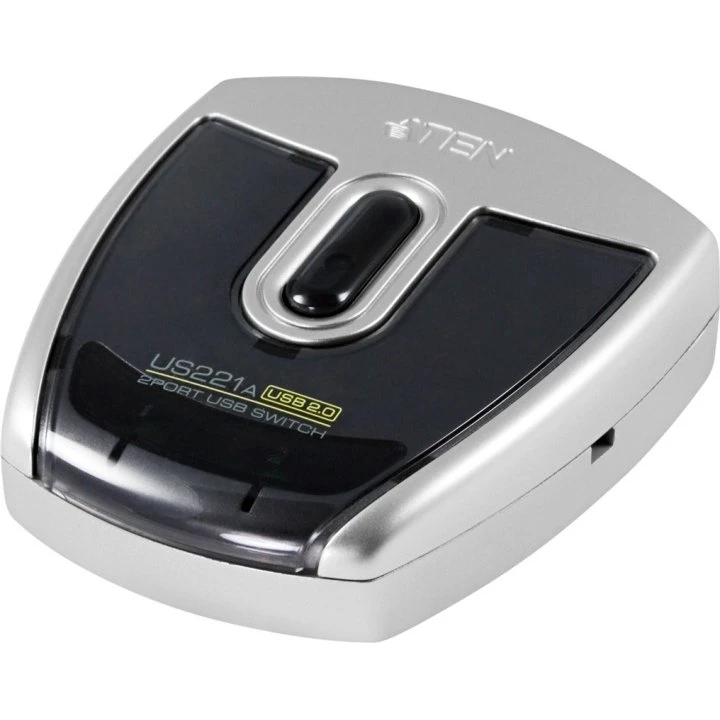 ATEN manuel USB 2.0-switch, 2 computere til 1 enhed, sort