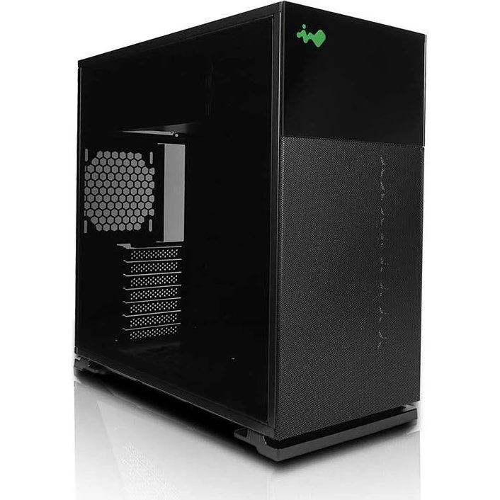 IN WIN 127 Midi Tower ATX PC-kabinet, sort (hærdet glas)