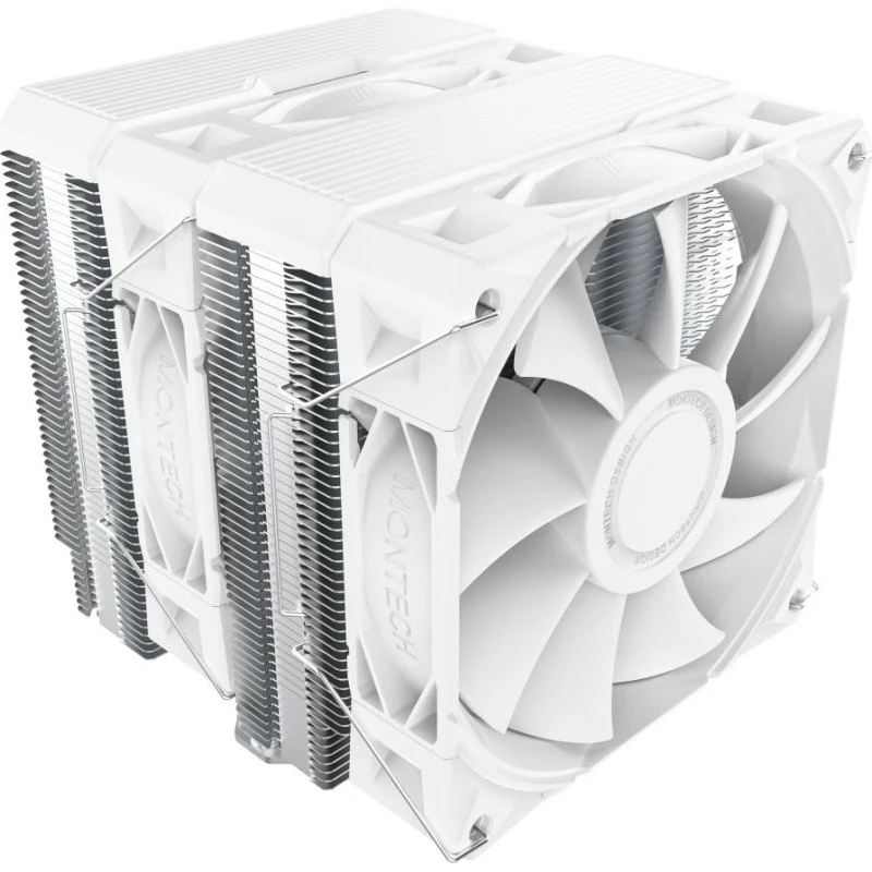 Montech NX600 Dual-Tower 6-heatpipe CPU-køler, hvid
