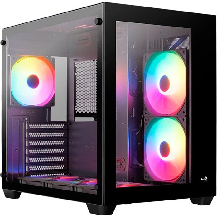 Aerocool Dryft G-BK-v1 FRGB ATX-kabinet, sort