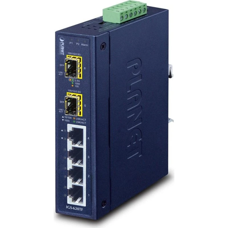 PLANET IGS-620TF Unmanaged Gigabit-switch, blå