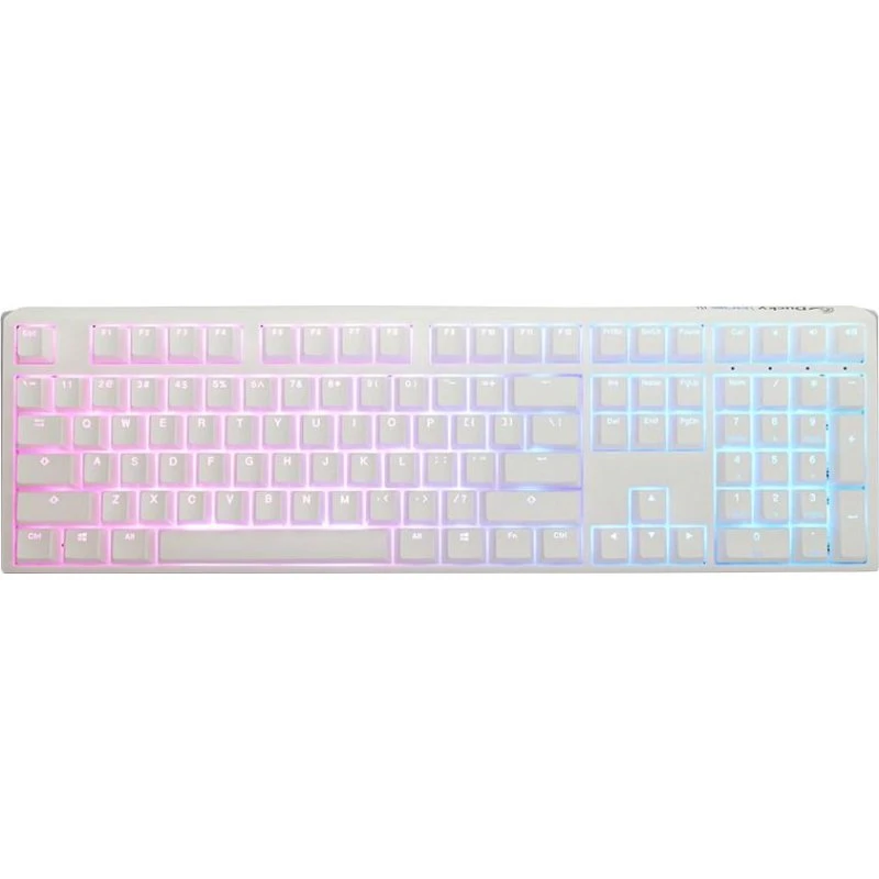 Ducky One 3 RGB mekanisk gamingtastatur 100% US QWERTY - Hvid