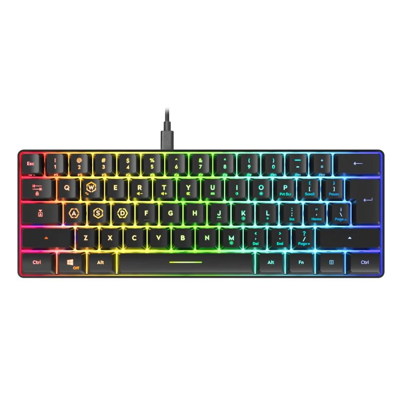 Speedlink LETOS RGB 60% gamingtastatur, sort (US Layout)
