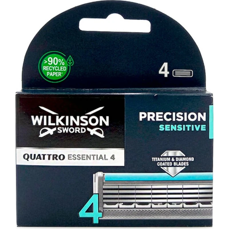 Wilkinson Sword Quattro Titanium Sensitive - 4 stk.