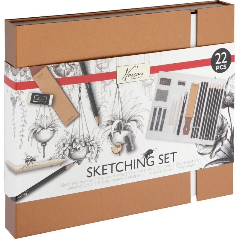 Nassau Fine Art Sketching-sæt, 21 dele