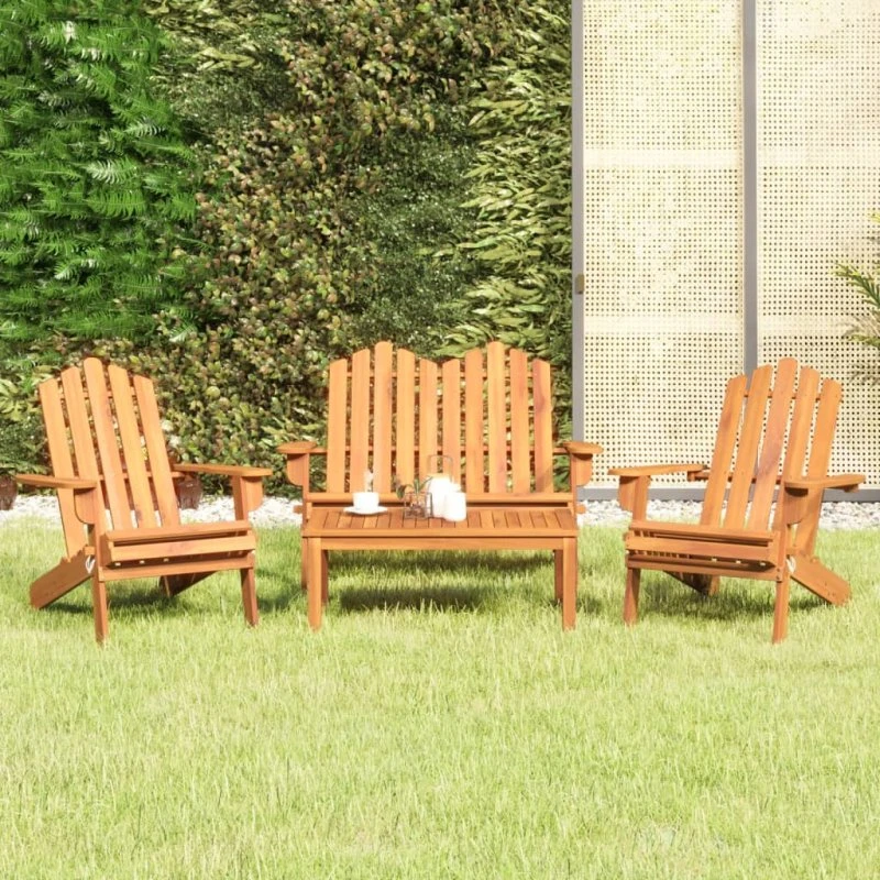 vidaXL Adirondack loungesæt 4 dele i massivt akacietræ (brun)