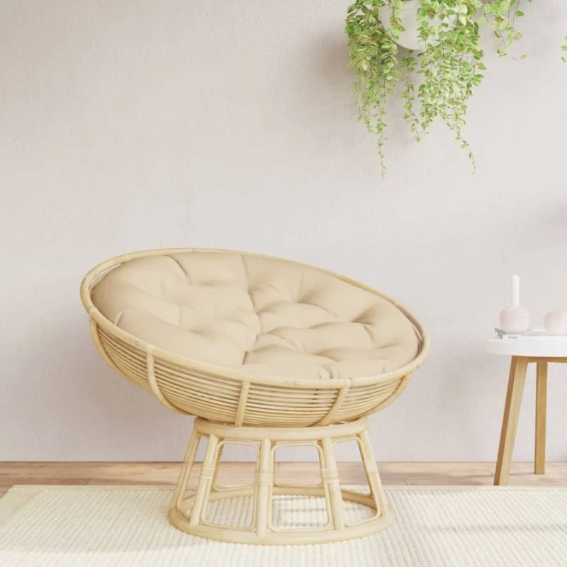 vidaXL rund hynde Ø100x11 cm i oxfordstof, beige