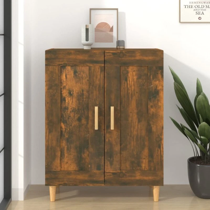 vidaXL skænk 69,5x34x90 cm konstrueret træ, røget eg