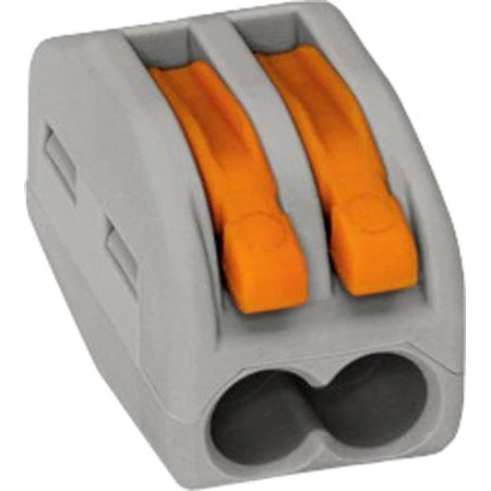 Universal fjedersamlemuffe 2 x 0,08–2,5 mm², grå