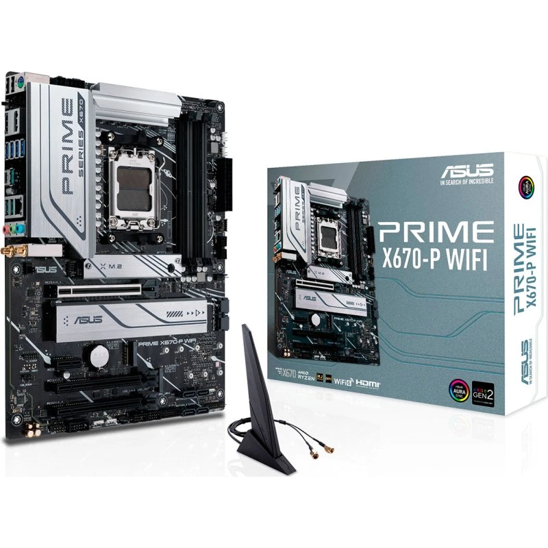 ASUS PRIME X670-P WIFI Bundkort — AM5 X670, DDR5 ATX