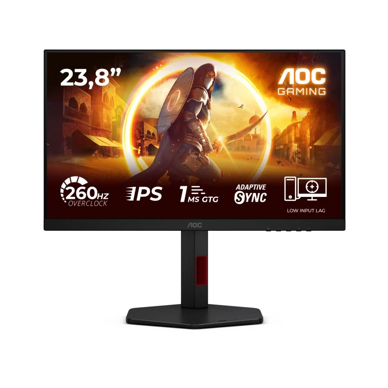 AOC 24" G4 24G4ZR Fast IPS 260 Hz 1 ms – Sort/Rød