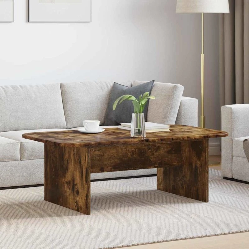 Sofabord i røget eg 93x53x33 cm – konstrueret træ